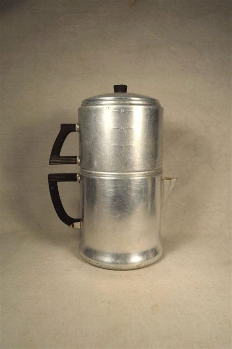 Vintage 8 Cup Wear Ever Drip Coffee Pot Aluminum