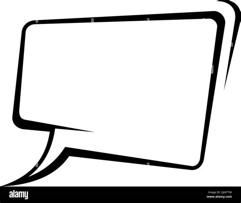 Blank Text Message Template Comic Speech Bubble Stock Vector Image