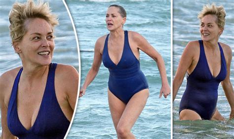 Sharon Stone Exposes Nipples As She Flaunts Incredible Figure In Plunging Swimsuit