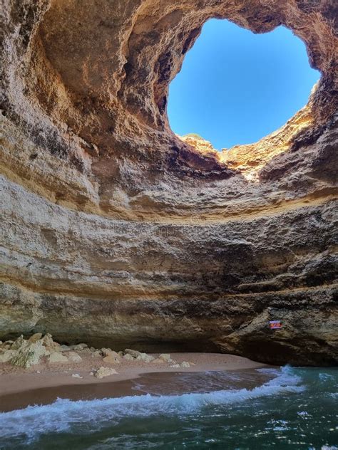 Hidden Beach Inside A Cave Stock Photo Image Of Formation Wadi