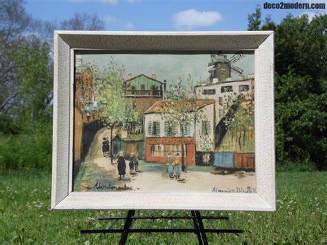 Vintage French Artist Maurice Utrillo V Color Lithograph Montmartre