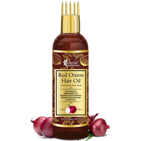 Buy Red Onion Hair Oil With Comb Applicator 100ml Online Best Price