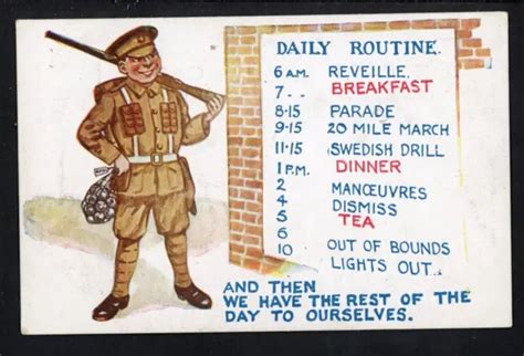 Pc Ww1 Tommy Soldier Daily Routine Military Humour Comic Patriotic