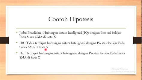 Contoh Hipotesis Penelitian Hipotesis Nol Contoh Hipotesis Dalam Riset