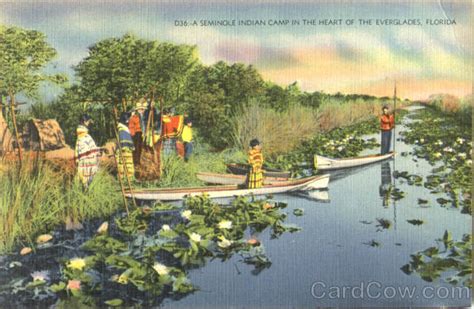 A Seminole Indian Camp In The Heart Of The Everglades Native Americana