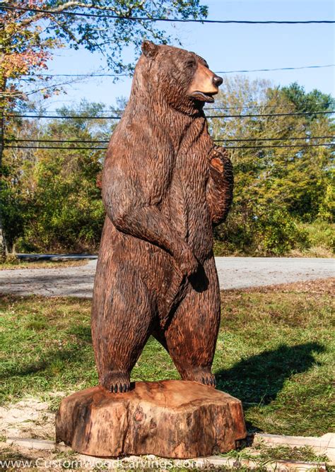 9 Ft Brown Bear Carving Custom Sculpture And Sign Company