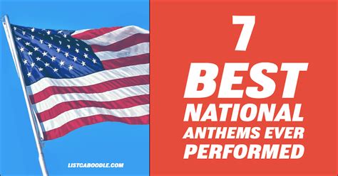 7 Best National Anthems Ever Performed Whitney Marvin Etc