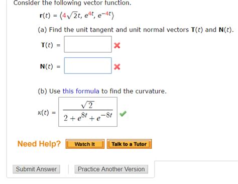 solved consider the following vector function r t
