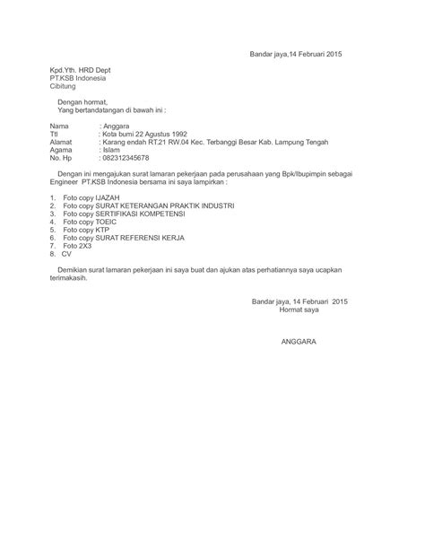 Dokumen surat lamaran doc & pdf. Contoh Surat Lamaran Kerja Ke Perusahaan Kelapa Sawit