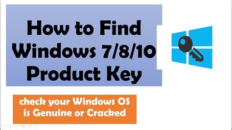 How To Find Product Key Of Windows 7810 And Find Windows Is