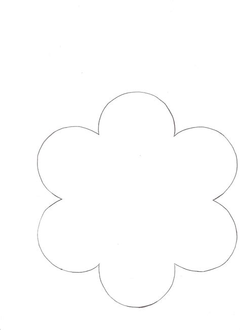 6 Petal Flower Template Flower Template Flower Petal Template