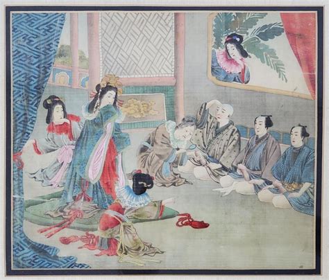 Sold Price Antique Japanese Erotic Shunga Painting On Silk Invalid