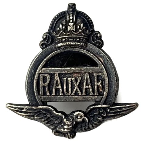 ORIGINAL WW2 ROYAL Auxiliary Air Force AAF RAF RAAF Silver Lapel Badge