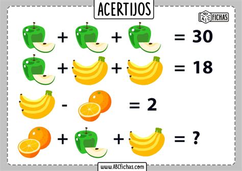 Acertijos Matem Ticos F Ciles Para Ni Os Para Imprimir