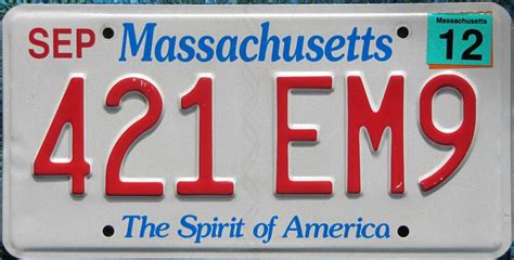 Massachusetts The Sprite Of America License Plate Number Plate