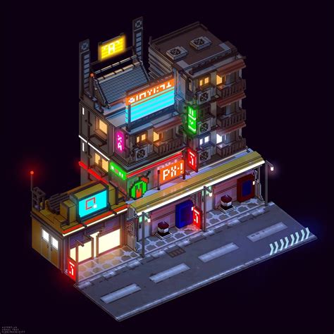 Cyberpunk City Block Cyberpunk City Cyberpunk Building Pixel City