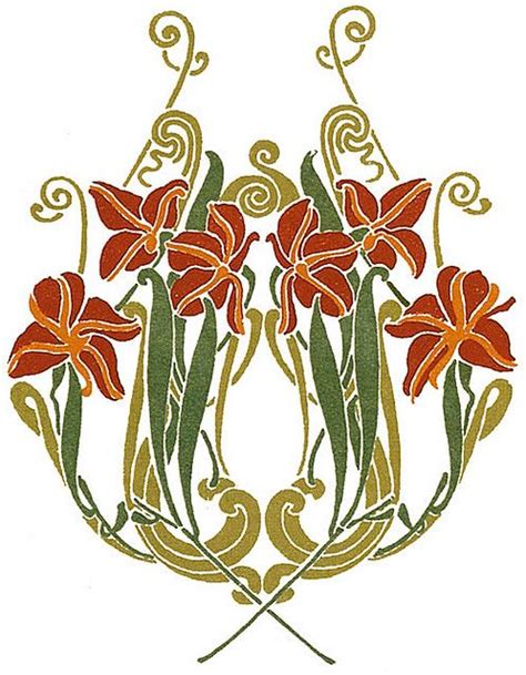 Full Color Art Nouveau Designs And Motifs 4 Art Nouveau Design Art