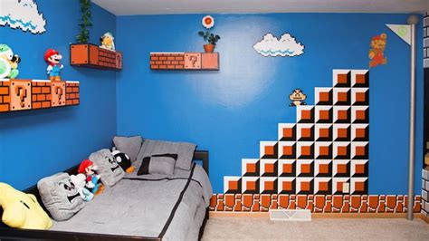 Top produit super mario bedroom decor pas cher sur aliexpress france ! Dad Gets '1 Up' for Super Mario Bros.-Themed Kid's Bedroom