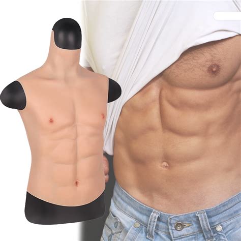 Realistic Silicone Fake Chest Muscle Male Suit Men Artificial