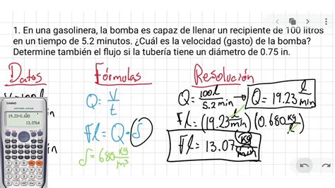 Gasto Y Flujo Ejercicios Resueltos Fisimat Hot Sex Picture