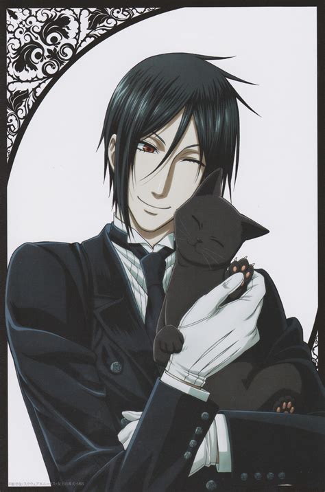 A Sebastian And His Kitty Sebastian De Black Butler Personajes De Anime Mayordomo
