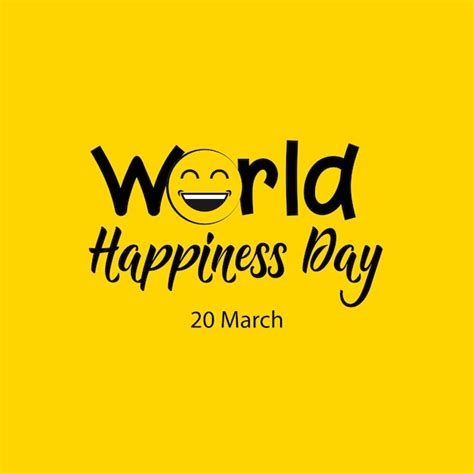 World Happiness Day Template Premium Vector