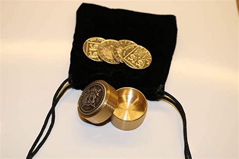 Amazing Coin Thru Brass Box Magic Trick Close Up Coin Magic Trick