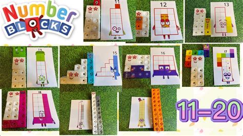 Making Mathlink Cube Numberblocks 11 20 Learn To Count 11 To 20