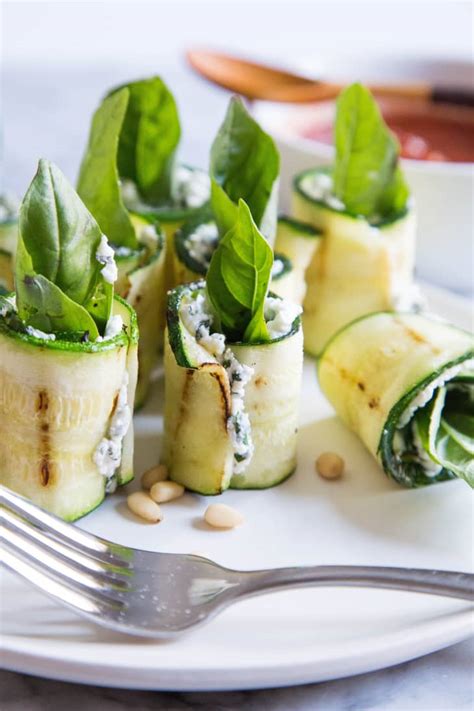 Recipe Grilled Zucchini Roll Ups With Ricotta And Herbs The Kitchn
