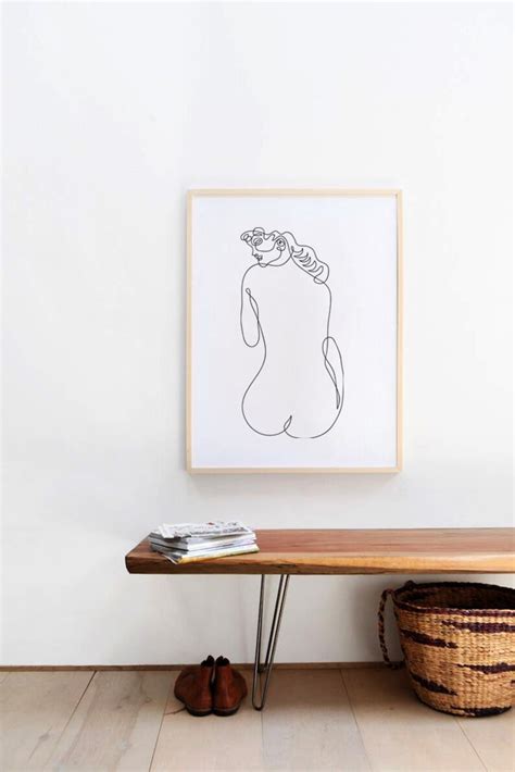 Nude Poster Nude Art Body Line Art Interior Design Etsy
