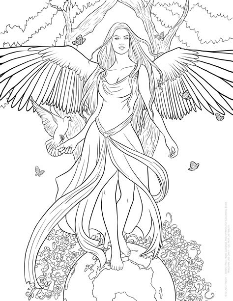 Male Adult Coloring Pages Angels Coloring Pages