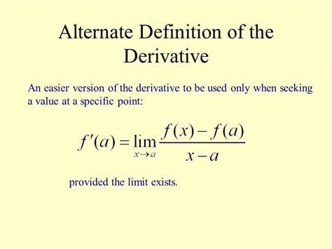 Alternate Definition Of Derivative Brainly Ph