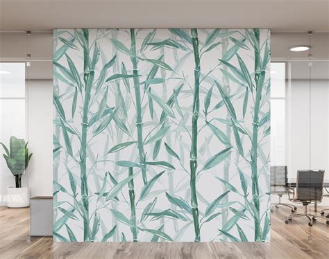 Bamboo Tree Removable Wallpaper Peel And Stick Wall Mural Etsy