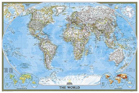 National Geographic World Classic Wall Map 36 X 24 Inches