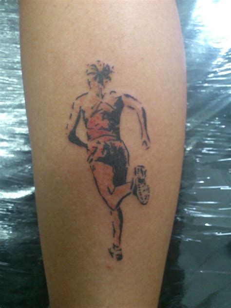 Runner Tattoo By Rcavalcante Runner Tattoo Running Tattoo Running Girl Tattoos