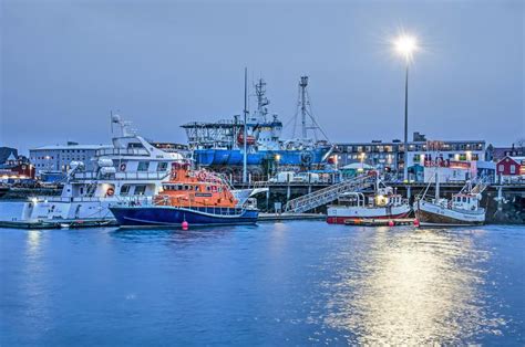 Reykjavik Harbour In The Blue Hour Editorial Stock Image Image Of