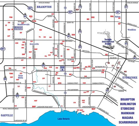 Mississauga Road Map Map Of Mississauga Roads Ontario Canada