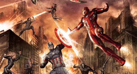 Civil War Battle Concept Fondo De Pantalla Digital Marvel Captain America Civil War Fondo De