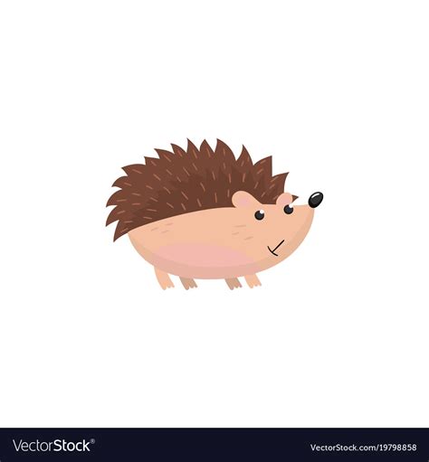 Cute Hedgehog Woodland Cartoon Animal Royalty Free Vector