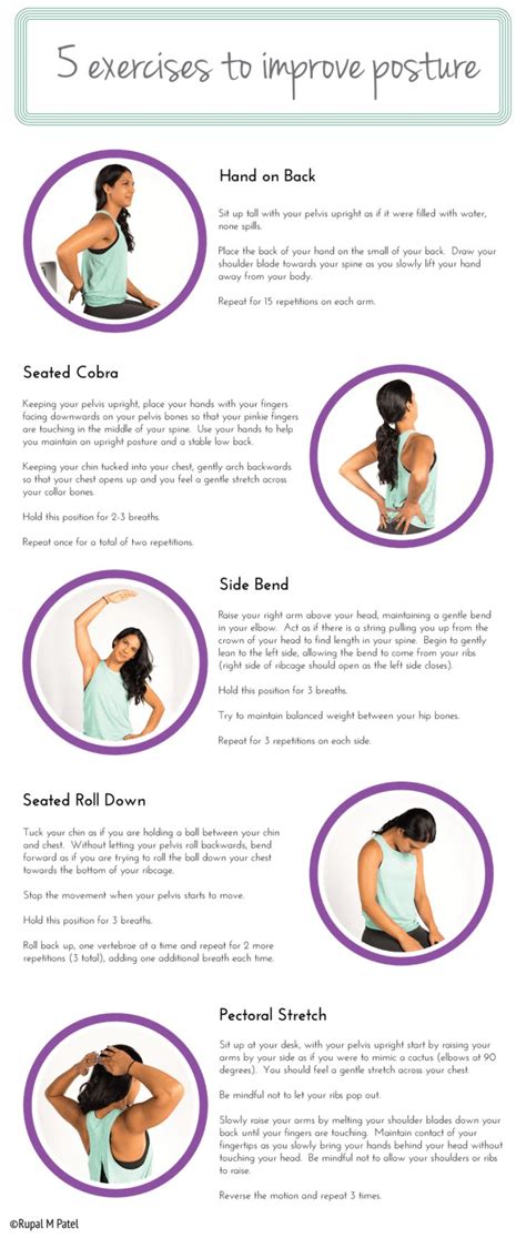 5 Exercises To Improve Your Posture Infographic Improve Posture