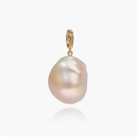 18ct Gold Baroque Pearl Diamond Pendant — Annoushka Hong Kong