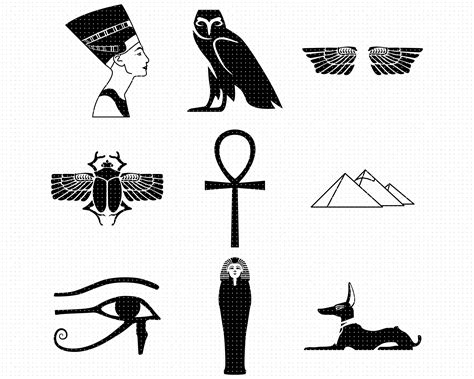 Egyptian Symbols Svg Egypt Png Dxf Clipart Eps Vector By