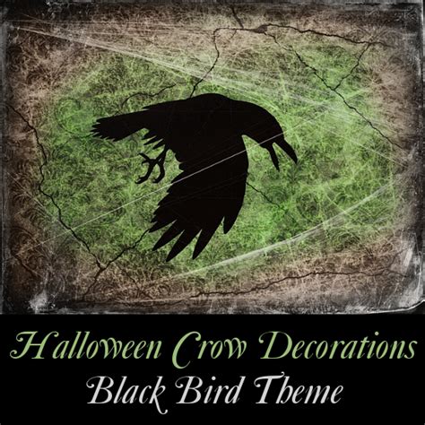 Nature inspired gifts and decor. Halloween Crow Decorations Black Bird Theme