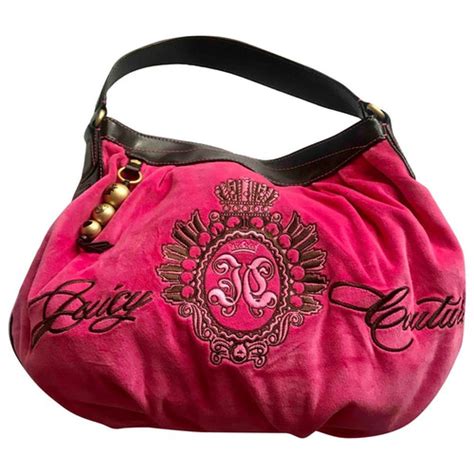Pre Owned Juicy Couture Pink Velvet Handbag Modesens