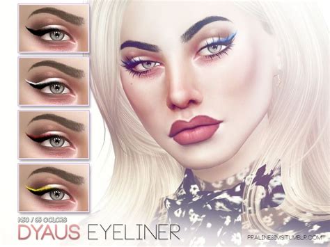 Winged Eyeliner In 35 Colors Found In Tsr Category Sims 4 Female