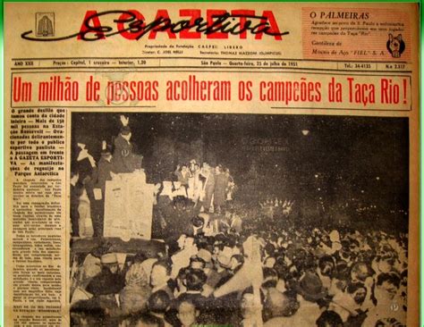 Em novembro/2014, o ministério do esporte recebeu um documento da fifa que deu como. Palmeiras Net: Copa rio 1951