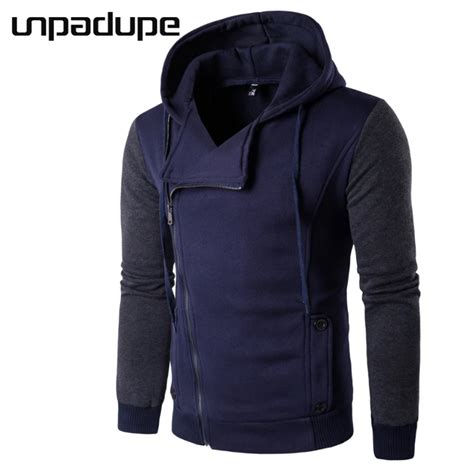 Cheapest Unpadupe Brand 2018 New Fashion Hoodies Men Stitching Design