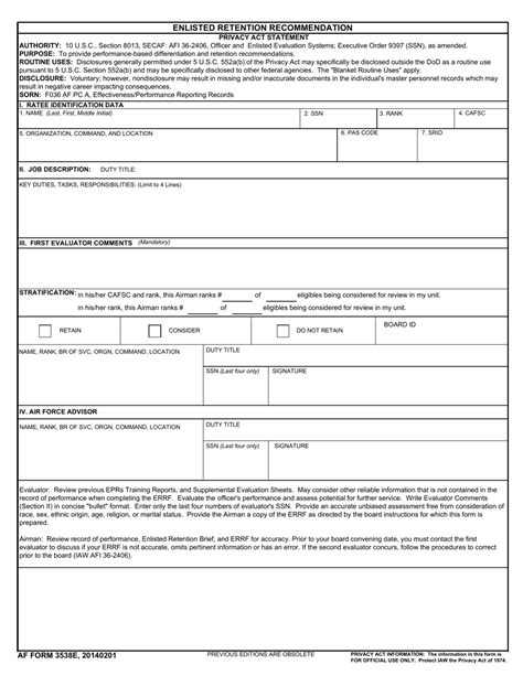 Af Form 3538e Fill Out Sign Online And Download Fillable Pdf