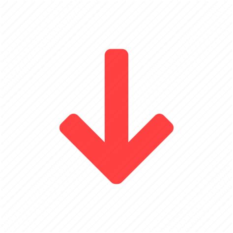 Fajarv Red Down Arrow Icon Png