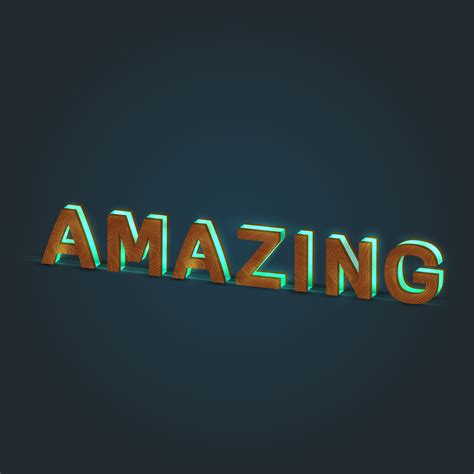 Amazing Realistic Illustration Of A Word Made By Wood And Glowing